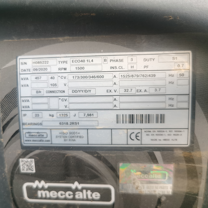 457KVA上柴动力二手发电机组销售-2020年出厂